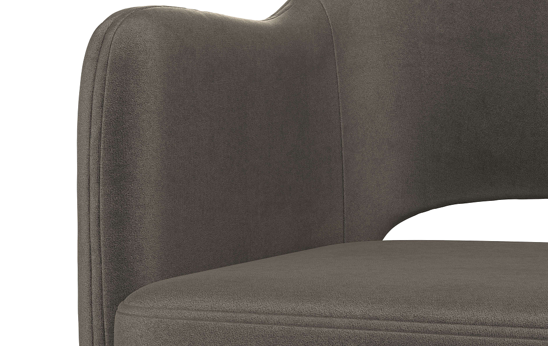 Стул Берта Т велюр конфетти стоун/Цвет металл белый